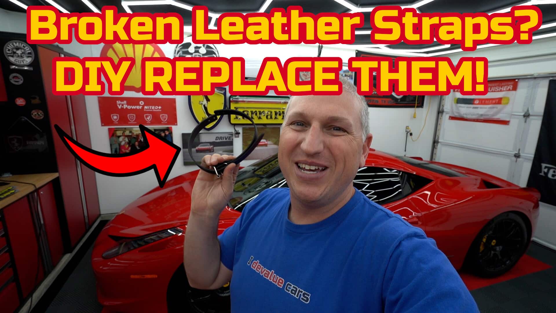 Ferrari 458 BROKEN Leather Strap DIY Replacement